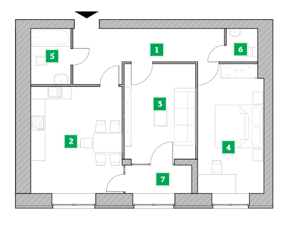 2-кімнатна 60.93 м² в ЖК Компаньйон від 13 782 грн/м², с. Сокільники