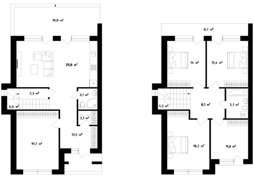 Таунхаус 155 м² в Таунхаус Вишневий від 22 581 грн/м², Ужгород