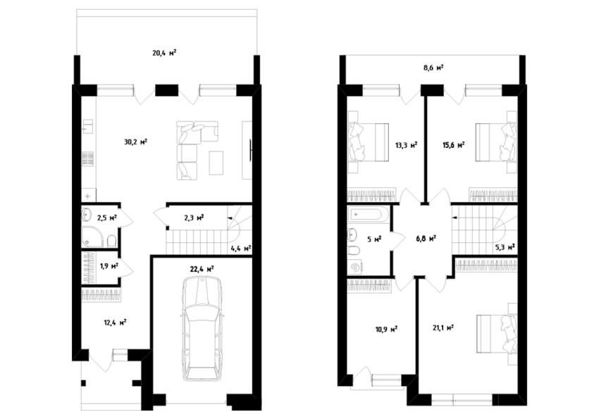 Таунхаус 157 м² в Таунхаус Вишневий від 21 720 грн/м², Ужгород