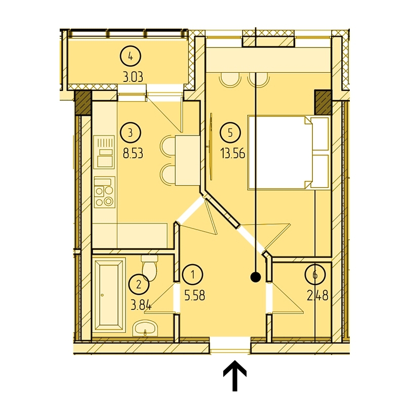 1-кімнатна 37.02 м² в ЖК Престиж від 22 550 грн/м², Ужгород