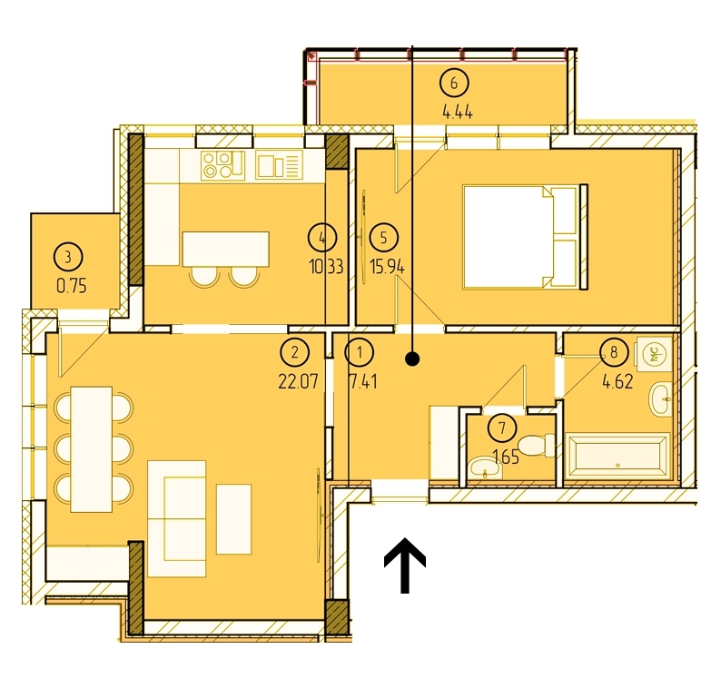 2-кімнатна 67.21 м² в ЖК Престиж від 21 700 грн/м², Ужгород