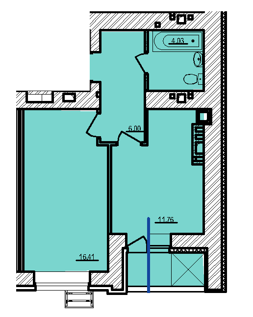 1-кімнатна 39.96 м² в ЖК Світанок від 19 900 грн/м², м. Бориспіль