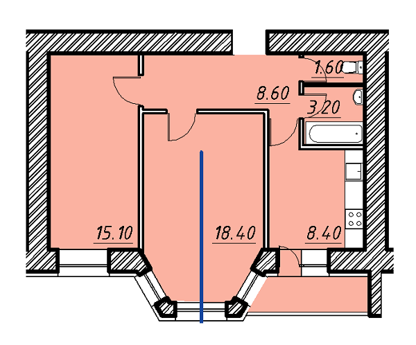 2-кімнатна 57.2 м² в ЖК Світанок від 16 650 грн/м², м. Бориспіль