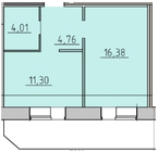 1-кімнатна 42.5 м² в ЖК на вул. Гонча, 59, 61 від 14 500 грн/м², Чернігів