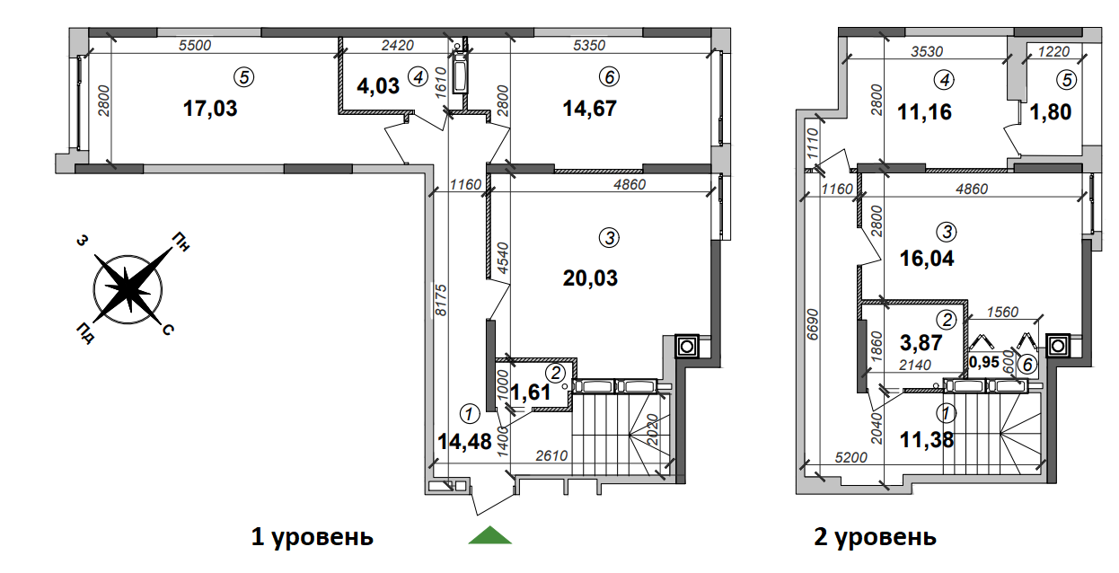 Двухуровневая 117.05 м² в ЖК Оптимісто от 17 600 грн/м², с. Гатное