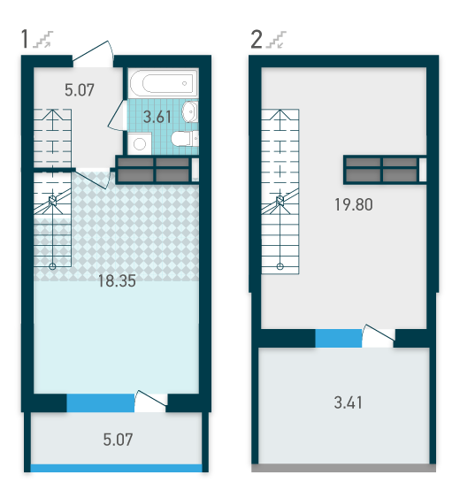 Двухуровневая 52.69 м² в ЖК GENESIS от 28 275 грн/м², Киев