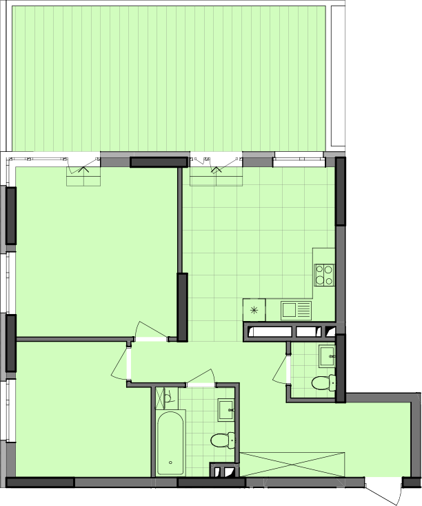 2-кімнатна 79.17 м² в ЖК Dibrova Park від 25 309 грн/м², Київ