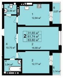 2-кімнатна 63.6 м² в ЖК Q-4 "Quoroom Grand Avenue" від 25 700 грн/м², Львів