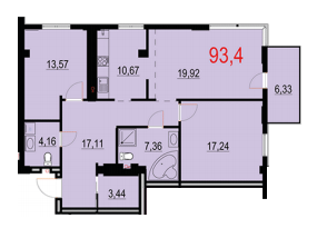 3-комнатная 93.4 м² в ЖК Бульвар Европейский от 20 500 грн/м², Ивано-Франковск