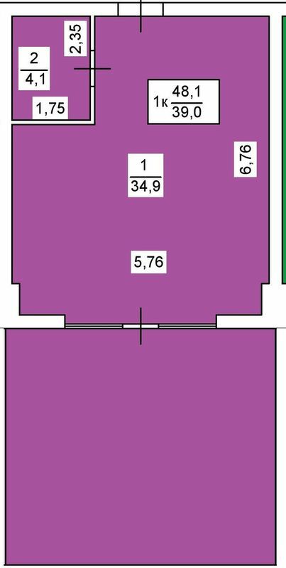 1-комнатная 48.1 м² в ЖК Ливерпуль от застройщика, Одесса