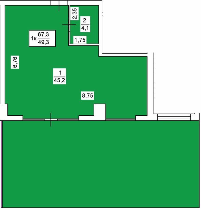 1-комнатная 67.3 м² в ЖК Ливерпуль от застройщика, Одесса