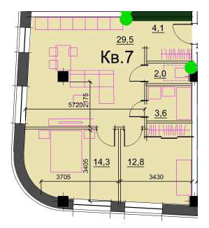 2-комнатная 66.3 м² в ЖК Loft White от 34 700 грн/м², Днепр