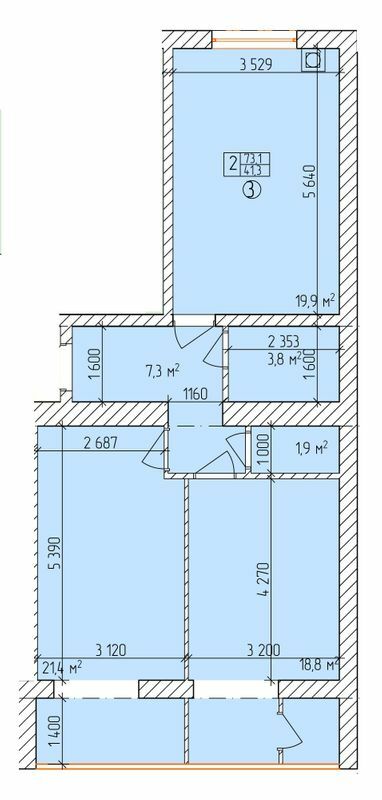 2-кімнатна 73.1 м² в ЖК Дубовий Гай від 16 300 грн/м², Запоріжжя