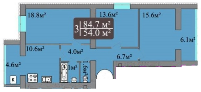 3-кімнатна 84.7 м² в ЖК Dream Central від 15 900 грн/м², Миколаїв