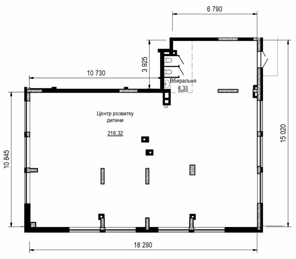 Приміщення вільного призначення 224.65 м² в ЖК PUSHA HOUSE від 42 570 грн/м², Київ