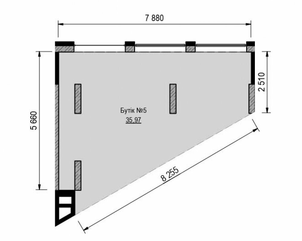 Приміщення вільного призначення 35.97 м² в ЖК PUSHA HOUSE від 39 732 грн/м², Київ