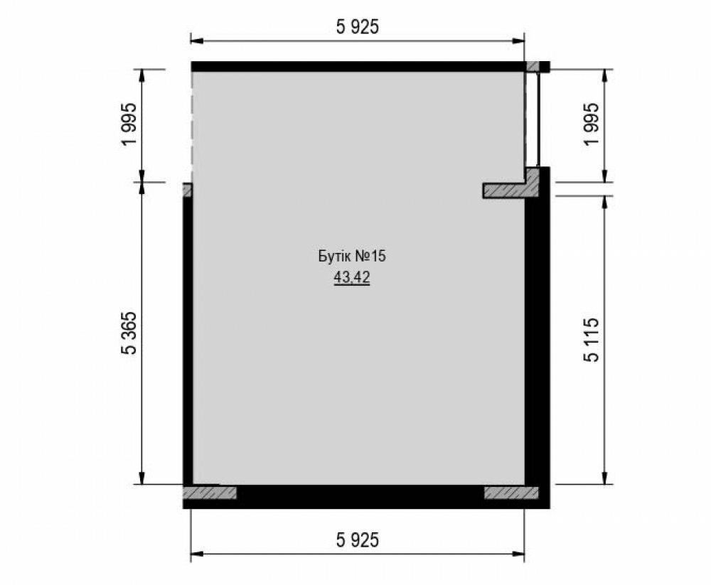 Помещение свободного назначения 43.42 м² в ЖК PUSHA HOUSE от 39 731 грн/м², Киев