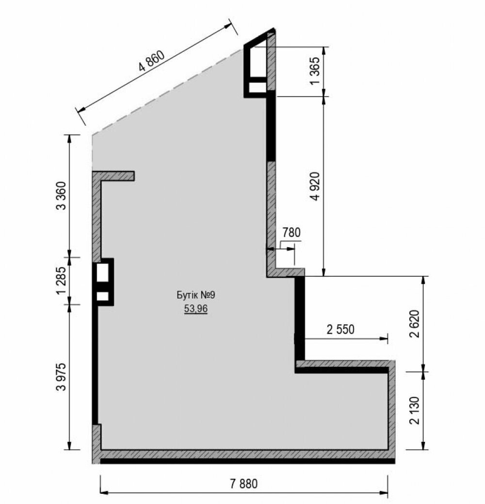 Помещение свободного назначения 53.96 м² в ЖК PUSHA HOUSE от 39 732 грн/м², Киев