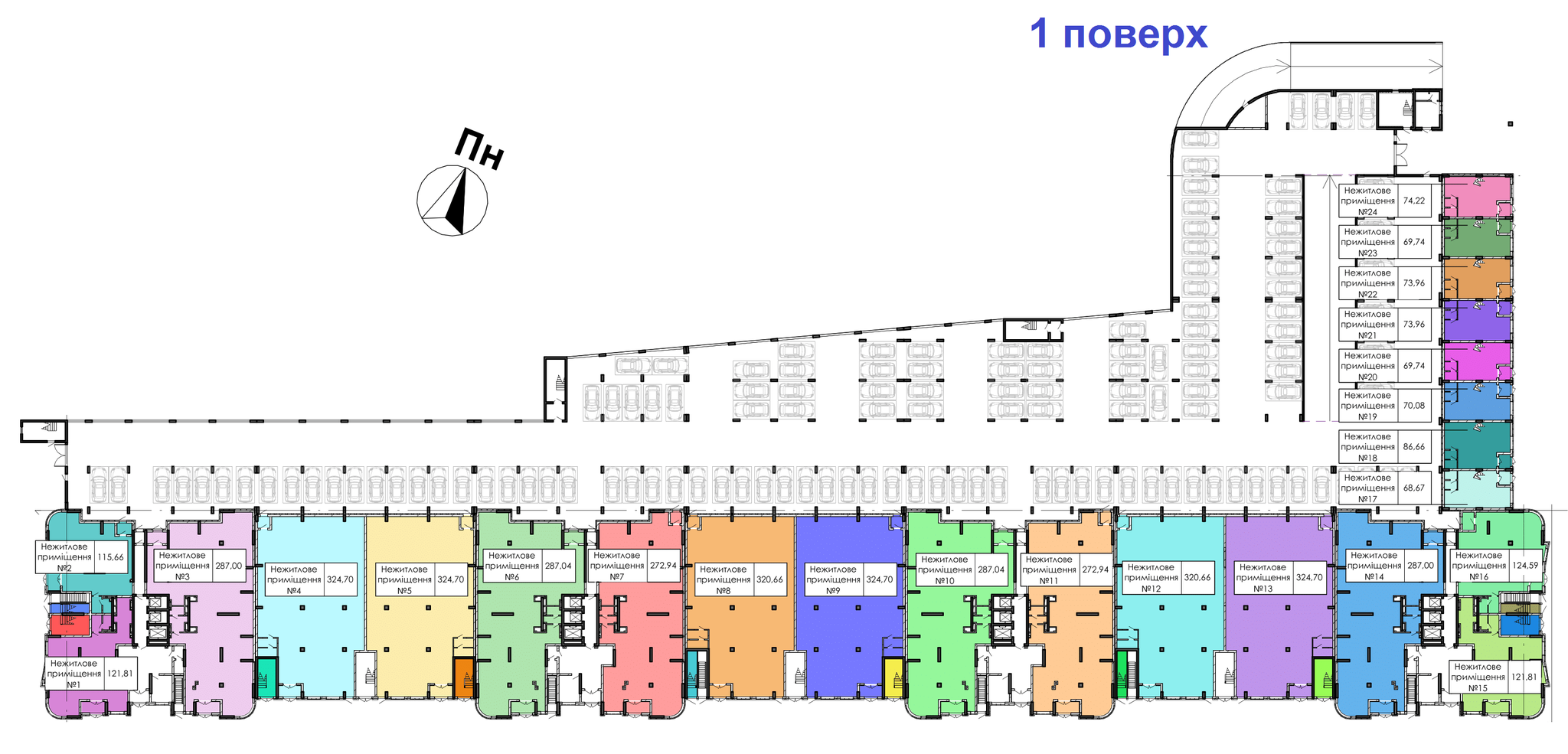 Торговое помещение 272.94 м² в ЖК Урловский-2 от застройщика, Киев