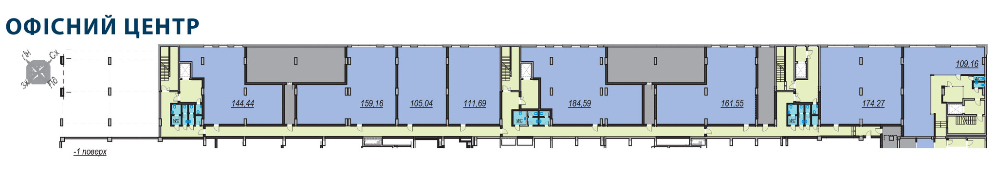 Офис 183.07 м² в ЖК Olympic Park от застройщика, Киев