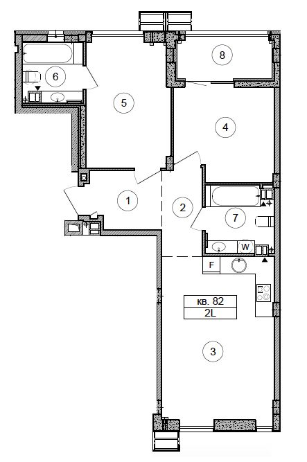 2-комнатная 67.8 м² в ЖК Respublika от 46 200 грн/м², Киев