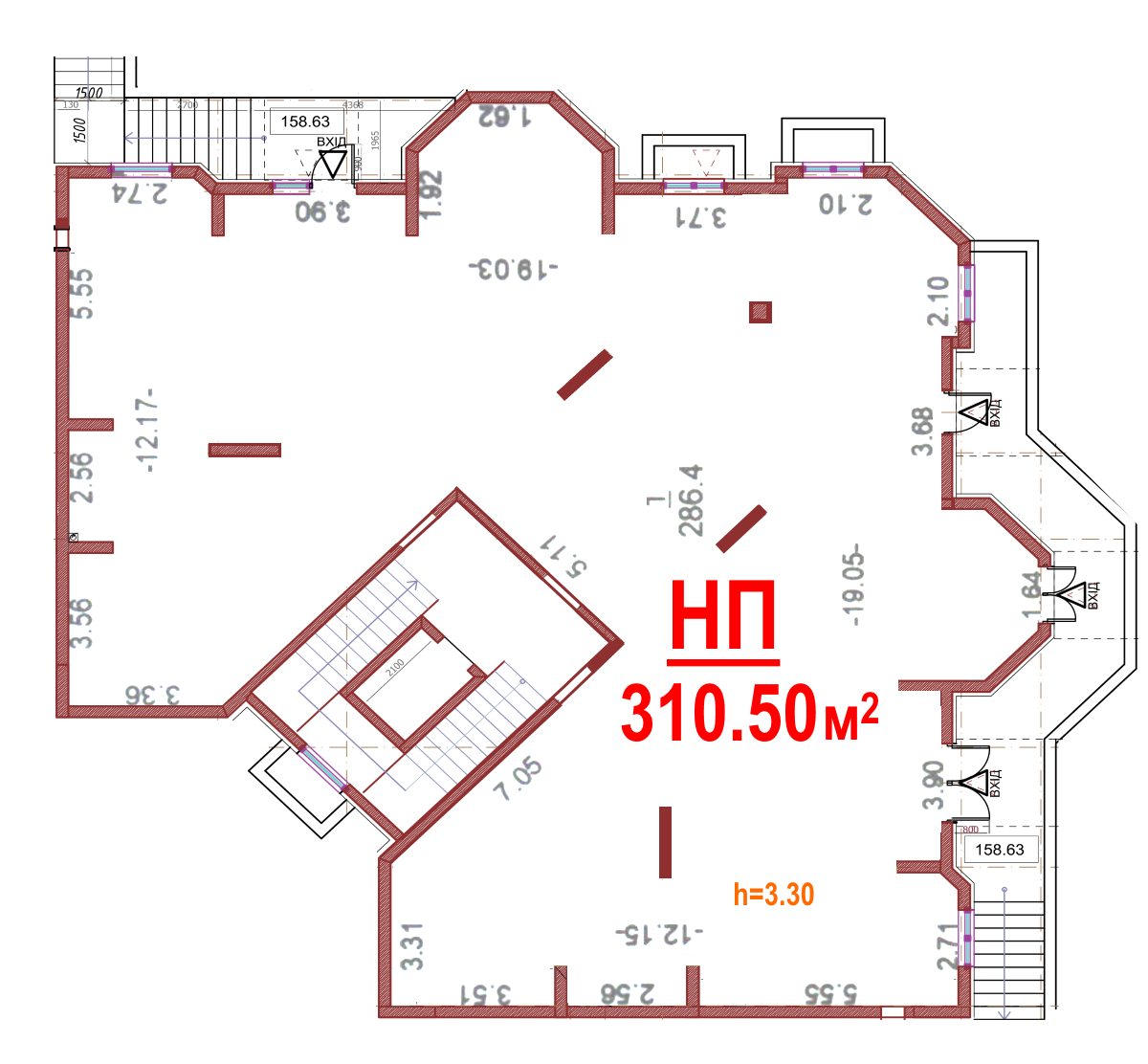 Помещение свободного назначения 310.5 м² в ЖК Велесгард от застройщика, г. Вышгород