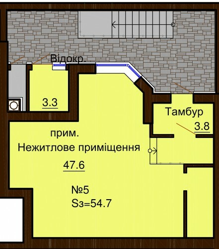 Приміщення вільного призначення 47.6 м² в ЖК Софія Клубний від забудовника, с. Софіївська Борщагівка