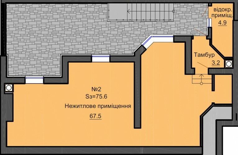 Приміщення вільного призначення 75.6 м² в ЖК Софія Резіденс від забудовника, с. Софіївська Борщагівка