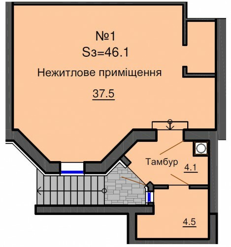 Помещение свободного назначения 46.1 м² в ЖК София Резиденс от застройщика, с. Софиевская Борщаговка