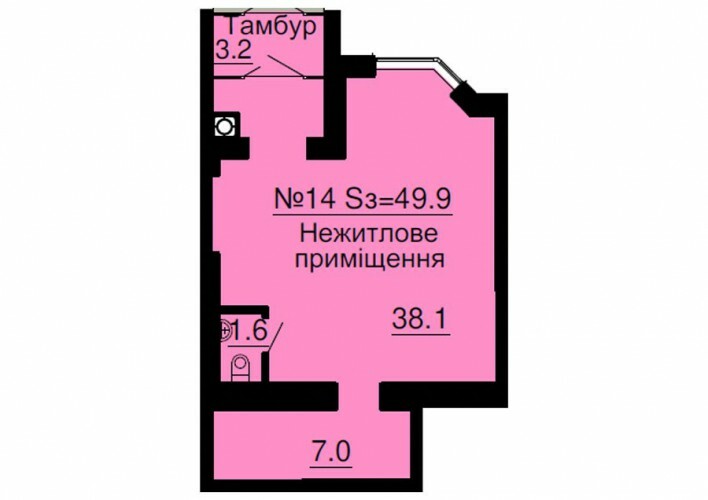 Помещение свободного назначения 49.9 м² в ЖК София Резиденс от застройщика, с. Софиевская Борщаговка