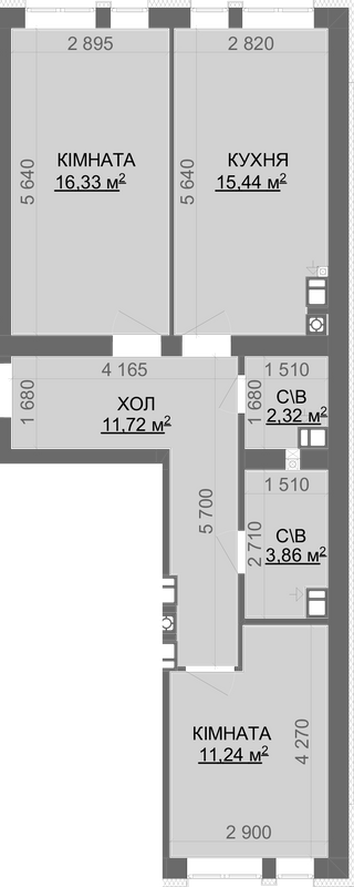 2-кімнатна 60.91 м² в ЖК Найкращий квартал-2 від 15 200 грн/м², смт Гостомель