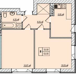 2-кімнатна 53.55 м² в ЖК MANCHESTER PARK від 21 200 грн/м², Київ