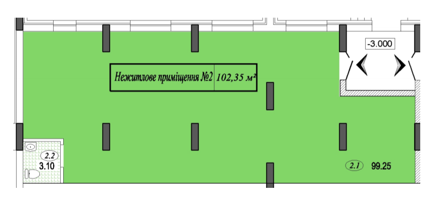 Приміщення вільного призначення 102.35 м² в ЖК River House від 15 000 грн/м², м. Українка