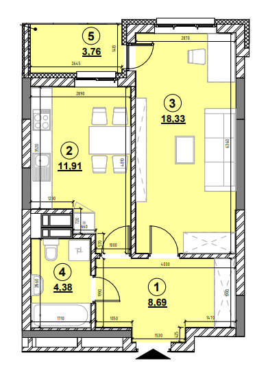 1-кімнатна 47.07 м² в ЖК Львівська Площа від 50 574 грн/м², Київ