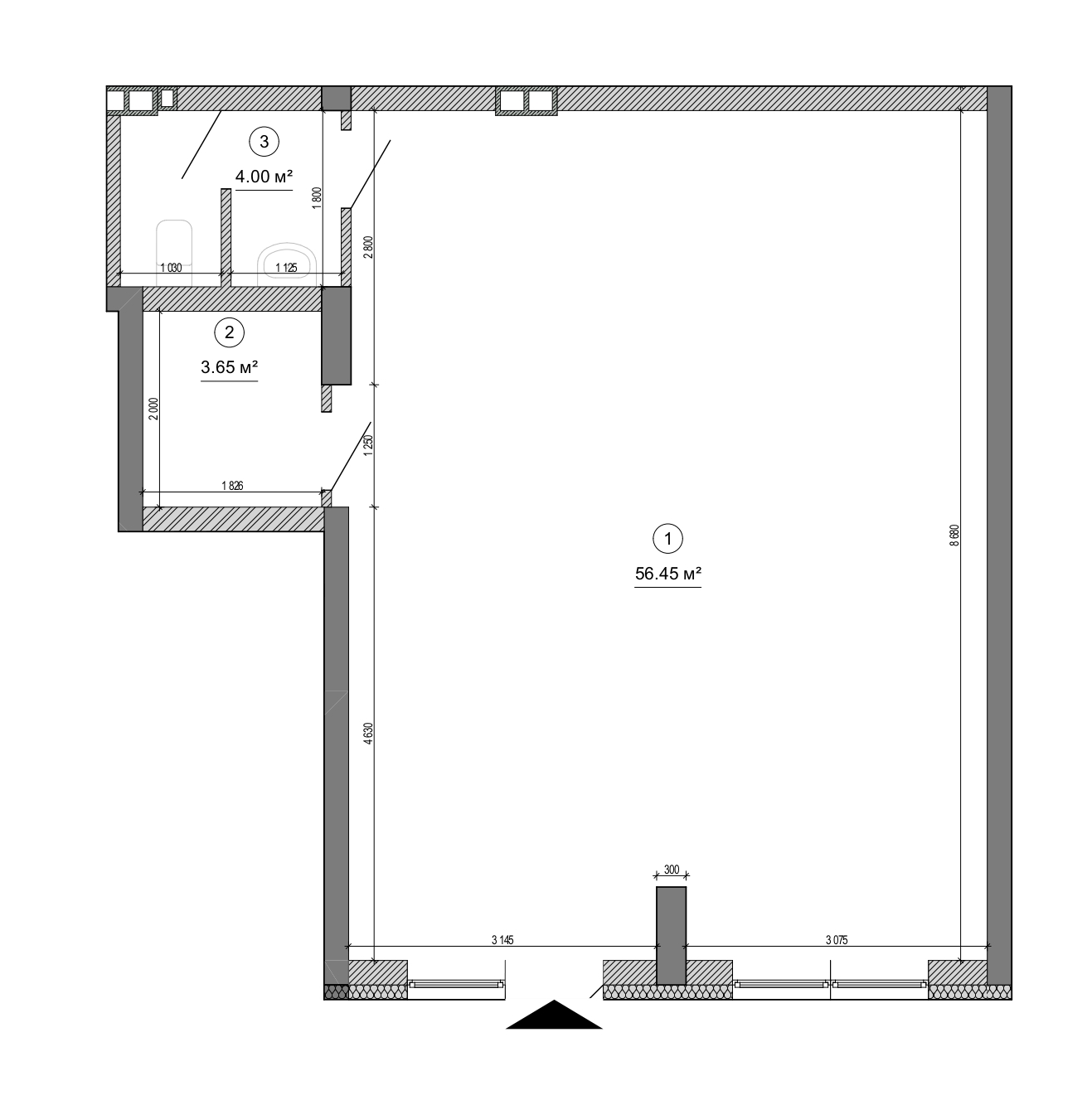 Торговое помещение 64.1 м² в ЖК Forward от 38 942 грн/м², Киев