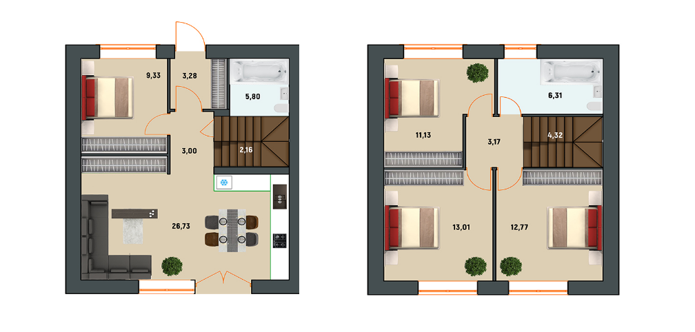 Таунхаус 105 м² в КП Garden House от застройщика, г. Буча