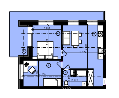 2-комнатная 59.15 м² в ЖК Rothenburg House от 25 050 грн/м², с. Петропавловская Борщаговка