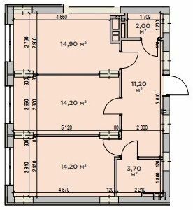 2-кімнатна 59.2 м² в ЖК CENTRAL HOUSE від 26 050 грн/м², м. Ірпінь