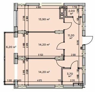 2-комнатная 65.4 м² в ЖК CENTRAL HOUSE от 26 400 грн/м², г. Ирпень