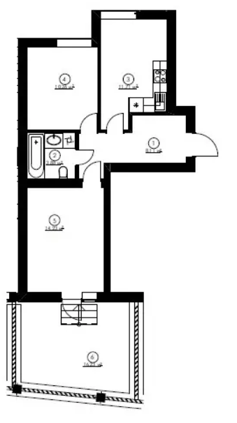 2-комнатная 64.42 м² в ЖК Гостомельские Липки-4+ от 11 000 грн/м², пгт Гостомель