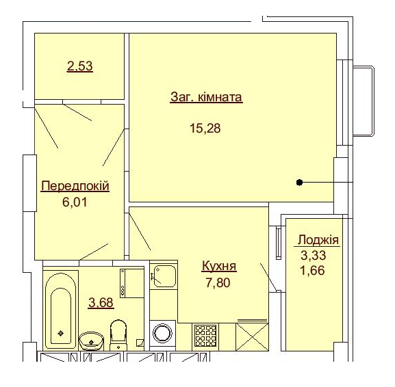 1-комнатная 36.96 м² в ЖК Royal Park от 21 850 грн/м², г. Ирпень