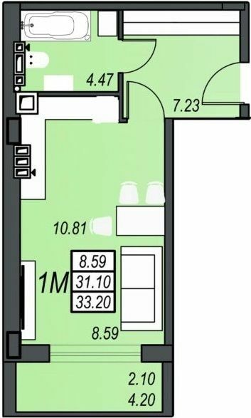 1-кімнатна 31.1 м² в ЖК Sunrise City від 23 350 грн/м², м. Чорноморск