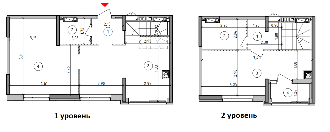 Двухуровневая 82.02 м² в ЖК Оптимісто от 18 700 грн/м², с. Гатное