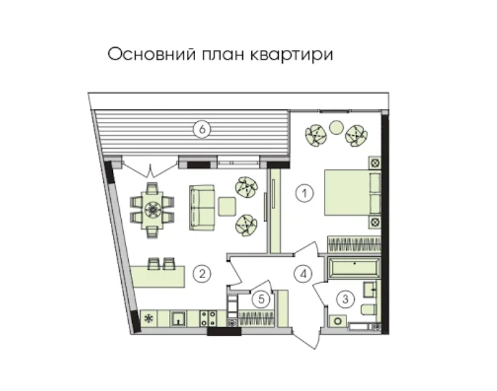 1-кімнатна 59.81 м² в ЖК Park Lake City від 30 921 грн/м², с. Підгірці