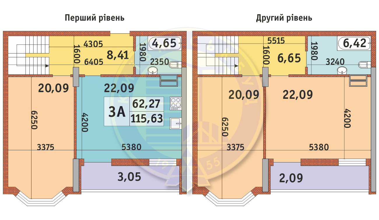 Дворівнева 115.63 м² в ЖК Подол Град від 41 877 грн/м², Київ