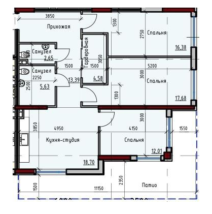 3-кімнатна 91.02 м² в ЖК Простір+ на Дачній від 40 400 грн/м², Одеса