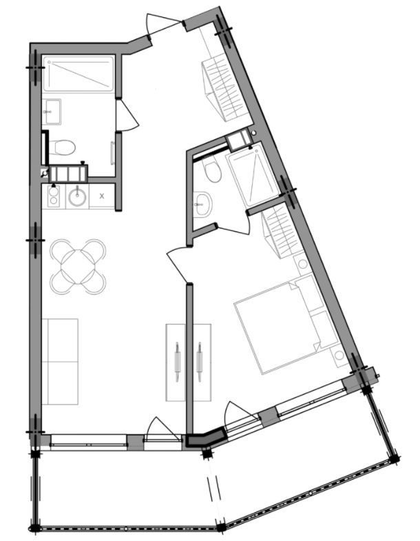 1-кімнатна 56.45 м² в ЖК Apartel Skhidnytsya від 46 350 грн/м², смт Східниця