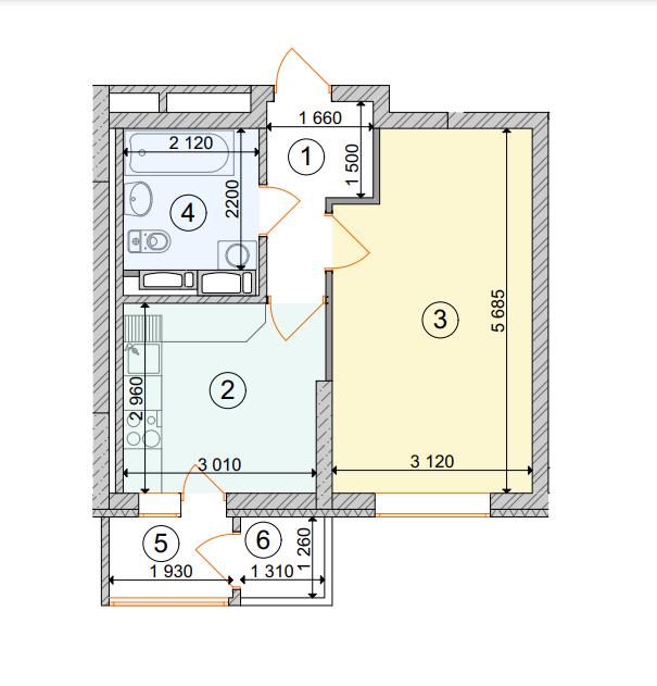 1-кімнатна 36.12 м² в ЖК Злагода від 26 500 грн/м², Київ