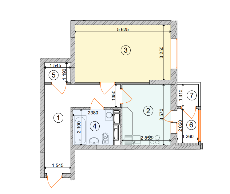 1-комнатная 49.35 м² в ЖК Злагода от 31 653 грн/м², Киев