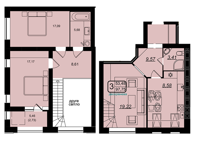 Дворівнева 97.75 м² в ЖК Golden House від 25 000 грн/м², Вінниця